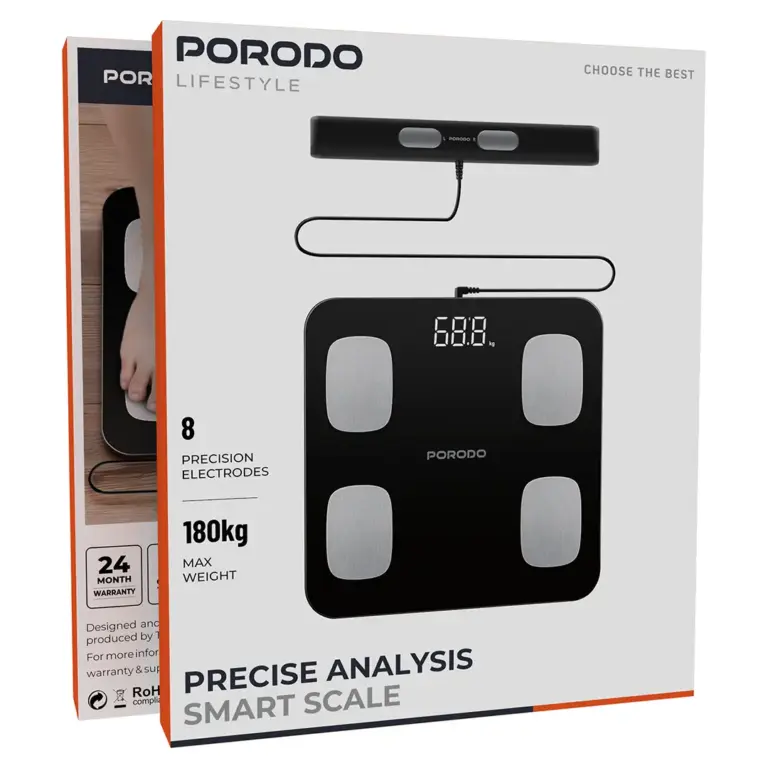Porodo Lifestyle Precise Analysis Smart Scale - Black