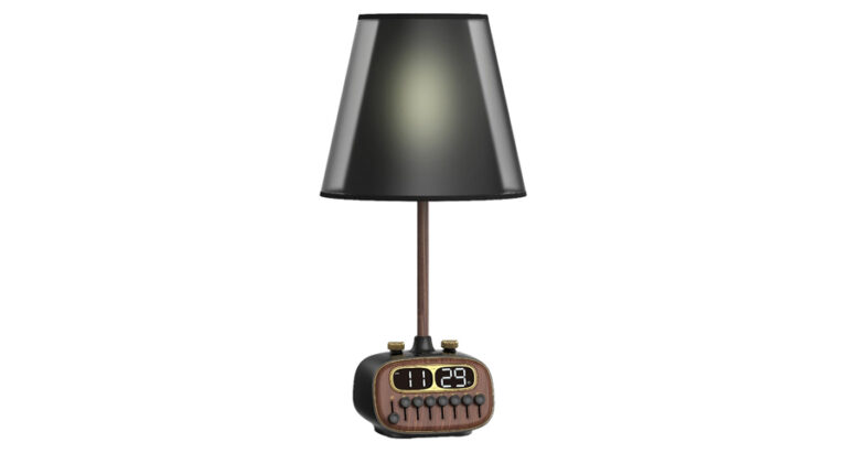 Porodo Lifestyle Retro Desk Lamp with White Noise and Bluetooth Speaker - Black