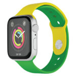 Porodo Lifestyle Silicone Brazil Flag Watch Strap - Yellow/Green