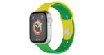 Porodo Lifestyle Silicone Brazil Flag Watch Strap - Yellow/Green