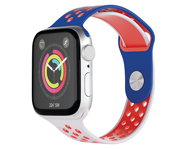 Porodo Lifestyle Silicone France Flag Watch Strap - Blue / Red / White