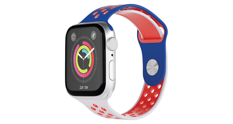 Porodo Lifestyle Silicone France Flag Watch Strap - Blue / Red / White