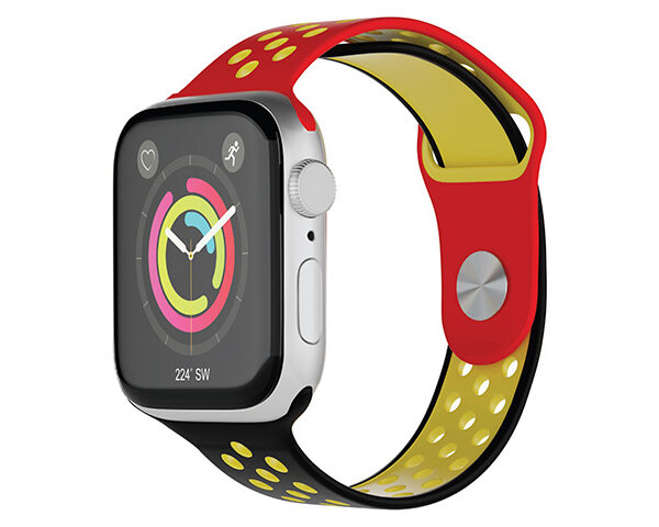 Porodo Lifestyle Silicone Germany Flag Watch Strap - Red / Black / Yellow