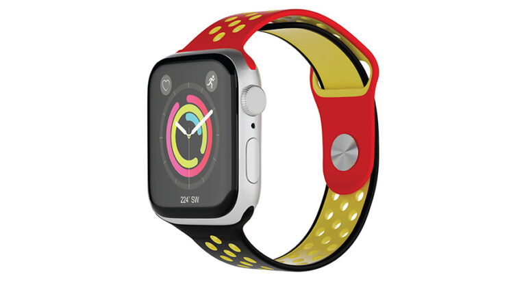 Porodo Lifestyle Silicone Germany Flag Watch Strap - Red / Black / Yellow