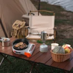 Porodo Lifestyle Single Burner Tabletop Gas Stove - Grey/Orange