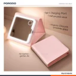 Porodo Lily LED Portable Tri-Fold Makeup Mirror - Pink