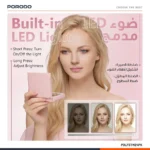 Porodo Lily LED Portable Tri-Fold Makeup Mirror - Pink