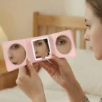 Porodo Lily LED Portable Tri-Fold Makeup Mirror - Pink