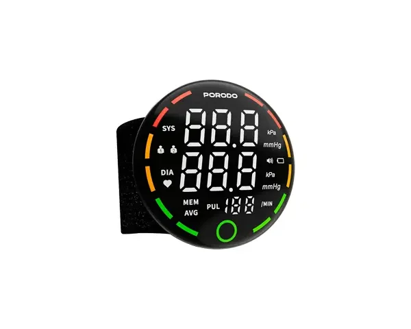 Porodo LiveOn - Digital Blood Pressure Monitor with One-Key Measure - Black