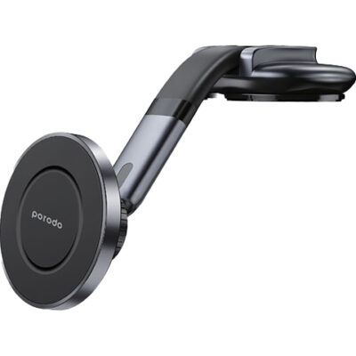 Porodo MagSafe Magnetic Phone Dash Mount Flexible Arm - Black