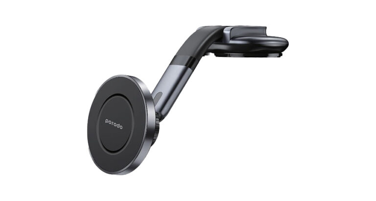 Porodo MagSafe Magnetic Phone Dash Mount Flexible Arm - Black