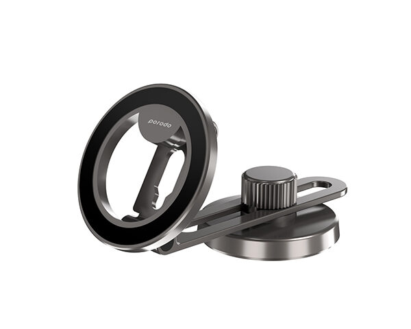 Porodo Magesafe Magnet Mount with Double folding and 360 " rotation - Black