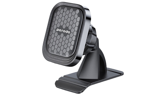 Porodo Magnetic Dash Mount Cell Phone Holder 360 Degree Rotation