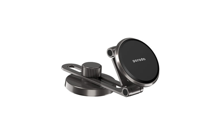 Porodo Magnetic Mount with Double Folding and Double Rotation - Black