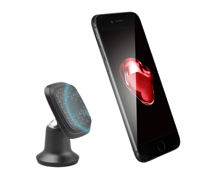 Porodo Magnetic Silicone Aluminum Alloy Dash Mount/Compatible for all Mobile Phones