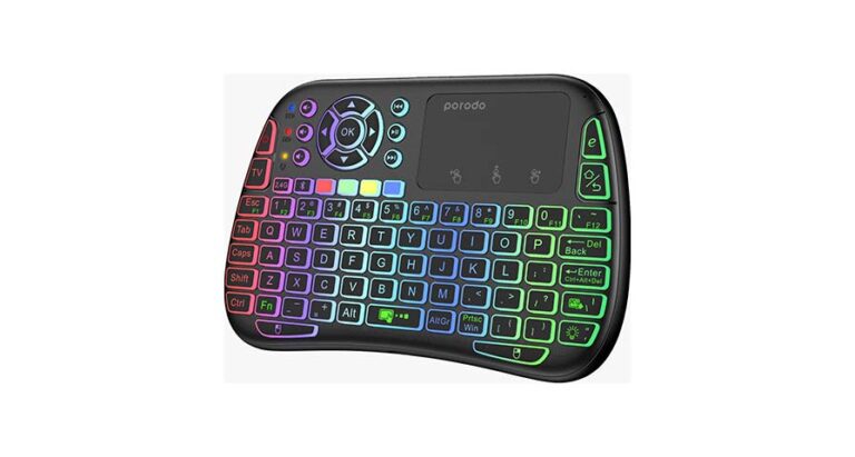 Porodo Mini Wireless Keyboard Touch Combo - Black