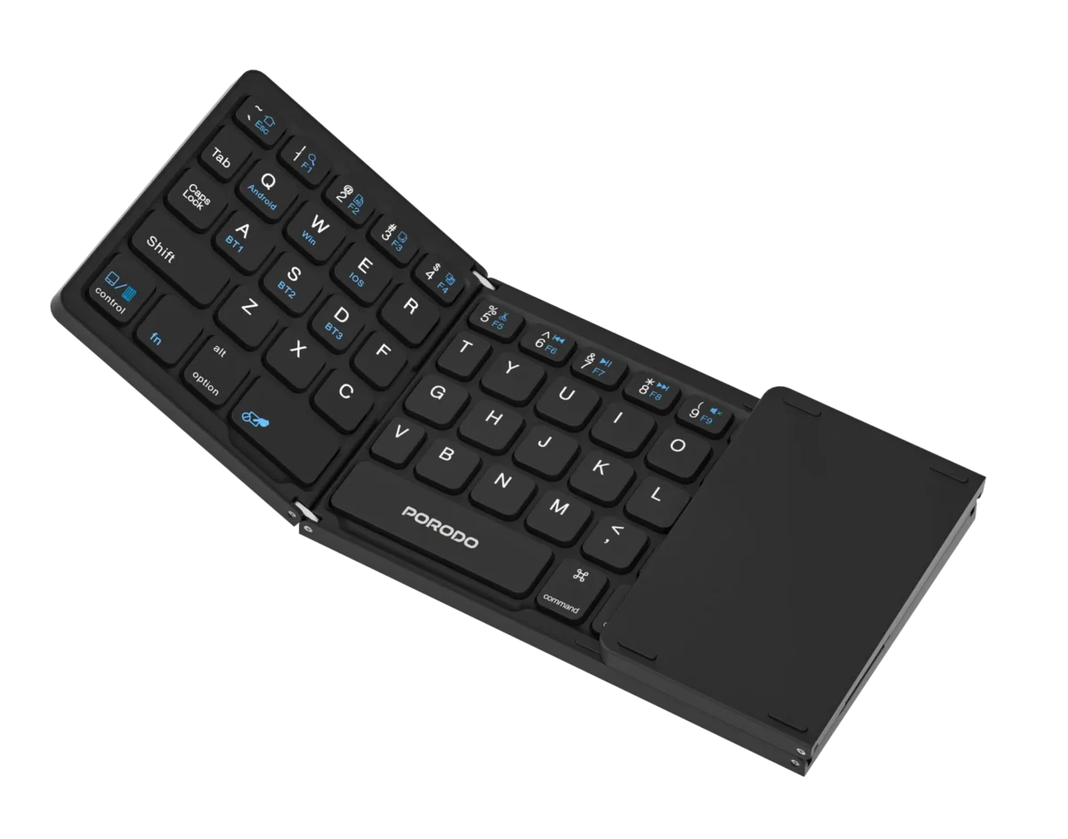 Porodo Minima Slim Folding Keyboard With Integrated Numpad & Touchpad