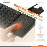 Porodo Minima Slim Folding Keyboard With Integrated Numpad & Touchpad