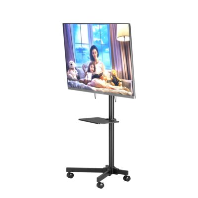 Gadget Pulse Kenya 63 Porodo Mobile TV Stand Dynamic Swivel & Tilt Adjustable Height