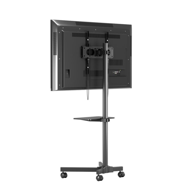Porodo Mobile TV Stand Dynamic Swivel & Tilt Adjustable Height