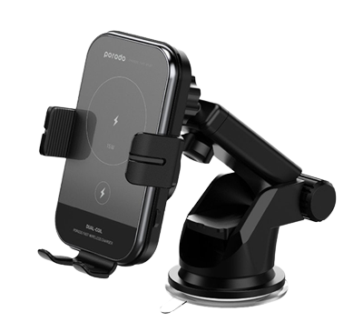 Porodo Phone Holder And Fast Wireless Car Charger (2 in 1)