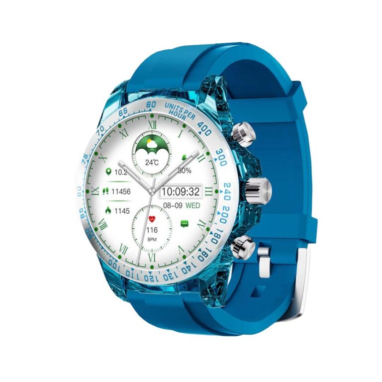 Porodo RAYTONA Smart Watch with Silicone Strap - Blue