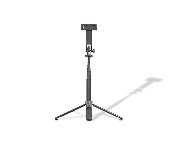 Porodo Selfie Stick 135cm Extendable with Detachable Light 4 Leg Tripod - Black