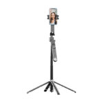 Porodo Selfie Stick Pro X with 360º AI Tracking - Black