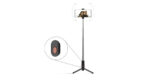 Porodo Selfie Stick with Tripod ( Detachable Remote Shutter ) - Black