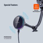 Porodo Semiconductor Cooling Magsafe Charging Mount - Black
