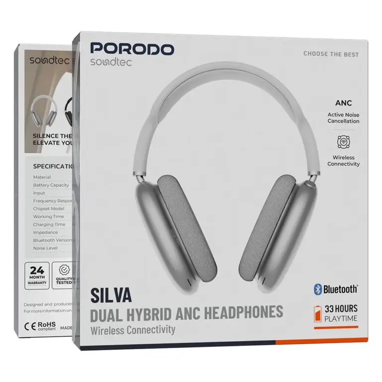 Porodo Soundtec Silva Dual Hybrid ANC Headphone