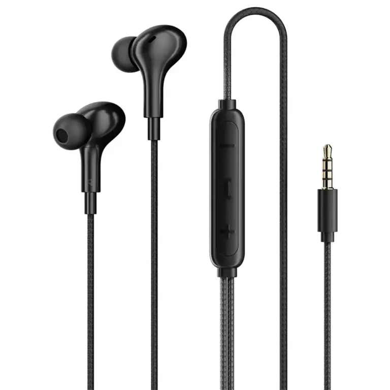 Porodo Soundtec Stereo Bass 3.5mm Wired Earphones - Black
