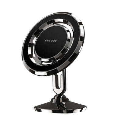 Porodo Stereoscopic Rotation Multiangle Control Magnetic Car Mount - Black
