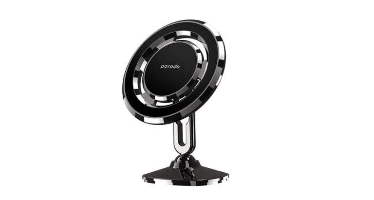 Porodo Stereoscopic Rotation Multiangle Control Magnetic Car Mount - Black