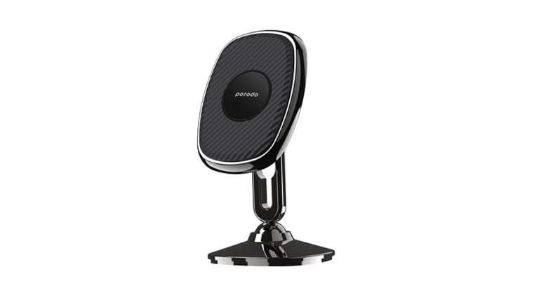 Porodo Stereoscopic Rotation Magnetic Car Mount - Black
