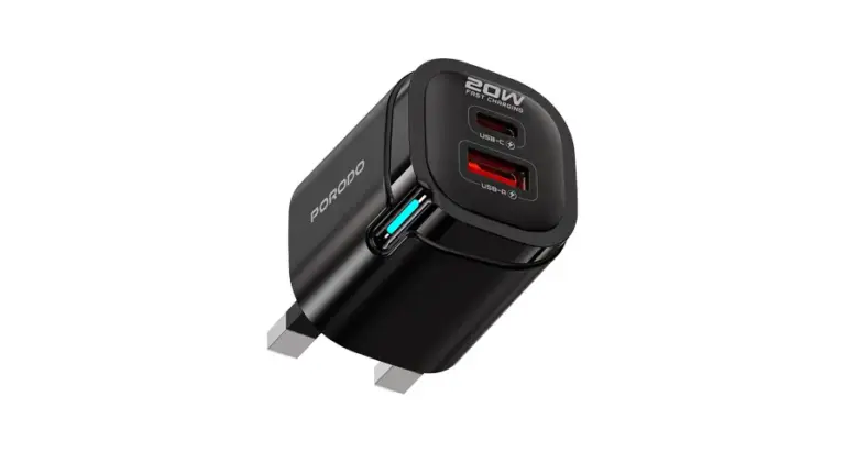 Porodo Tekto Dual USB Wall Adapter - Black