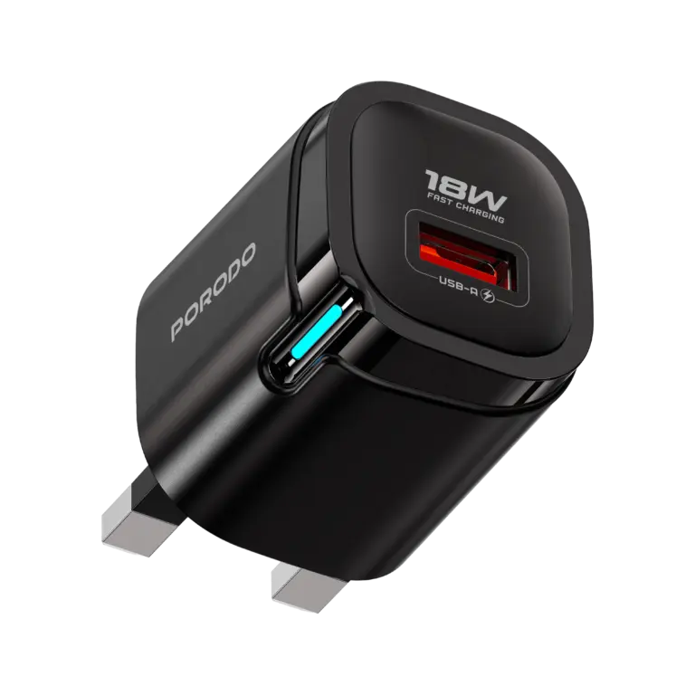 Porodo Tekto USB-A Wall Adapter - Black
