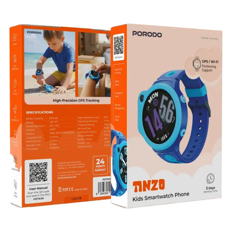 Porodo Tinzo Kids Smart Watch Phone