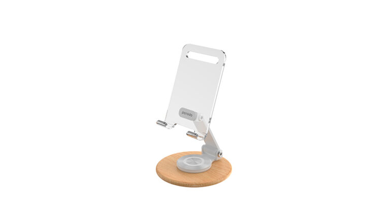 Porodo Transparent Mobile Stand - White