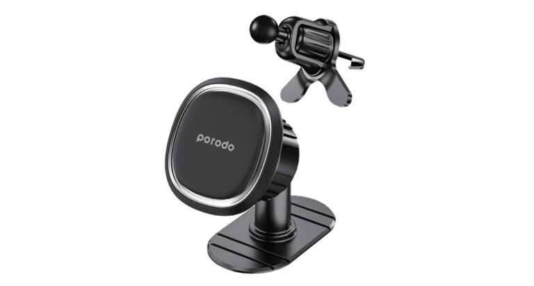 Porodo Universal Dual Mode Magnetic Phone Mount - Black