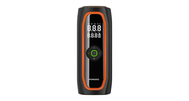 Porodo Voltair Car Tire Inflator with Real-time Pressure Display - Black