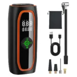 Porodo Voltair Car Tire Inflator with Real-time Pressure Display - Black
