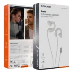 Porodo Voxes Clip-On Wired Earphones with Lightning Connector - White