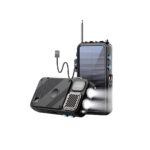 Powerology 16000mAh Solar Power Bank with FM Radio Speaker and Lights