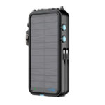Powerology 16000mAh Solar Power Bank with FM Radio Speaker and Lights