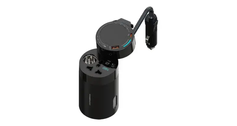 Powerology 200W Universal Car Power Inverter - Black