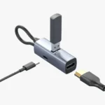 Powerology Aluminum Mini USB-C Hub - Black