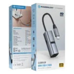 Powerology Aluminum Mini USB-C Hub - Black