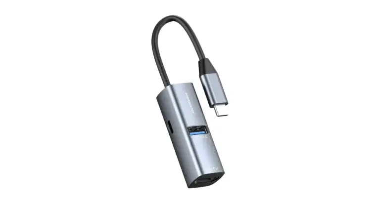 Powerology Aluminum Mini USB-C Hub - Black
