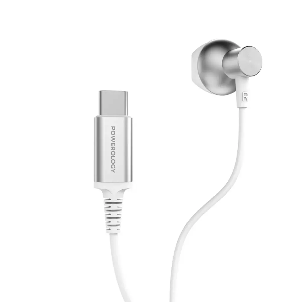 Powerology Type-C Mono Earphone - White